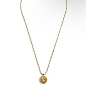 Baublebar Smiley Pavé Pendant Necklace